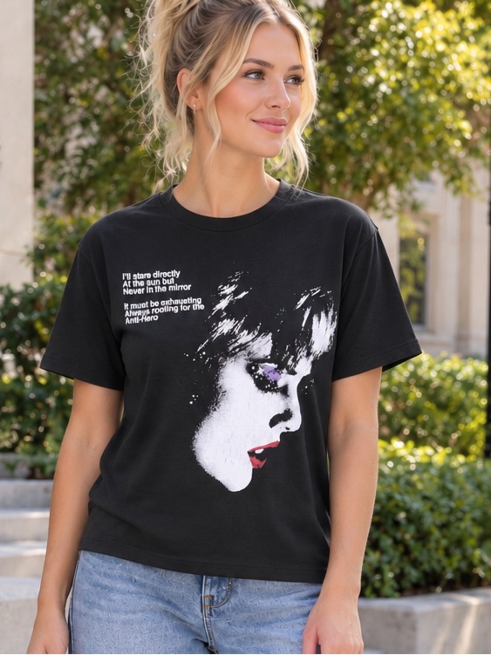 Taylor Swift Official Midnights Rooting For The Anti-Hero Tour Black T-Shirt L